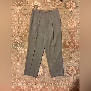 VTG Tommy Bahama Men’s 100% Silk Double Pleated Olive Dress Pants